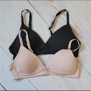 Tahari Light Pink & Black Bra Set